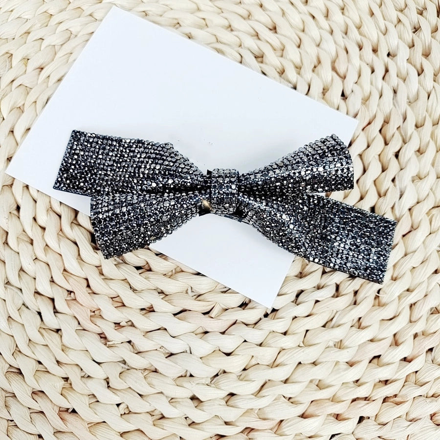 Women's Simple Style Classic Style Bow Knot Alloy Rhinestone Inlay Rhinestones Hair Clip