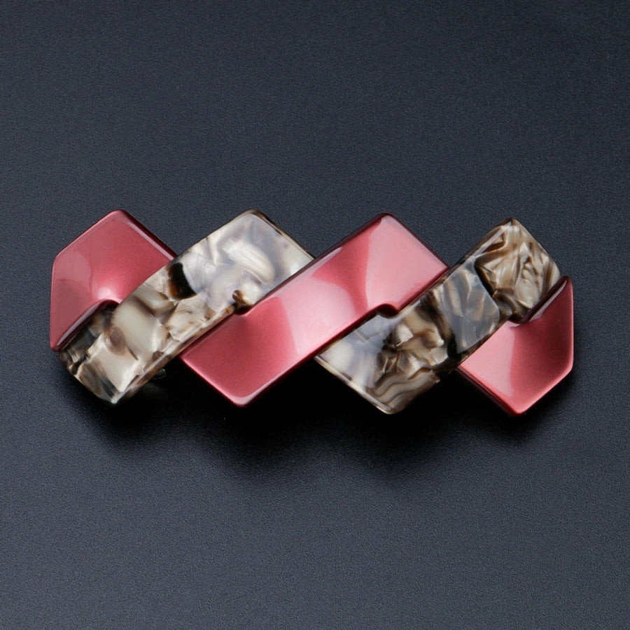 Women's Retro Simple Style Twist Acetic acid sheets Hair Clip