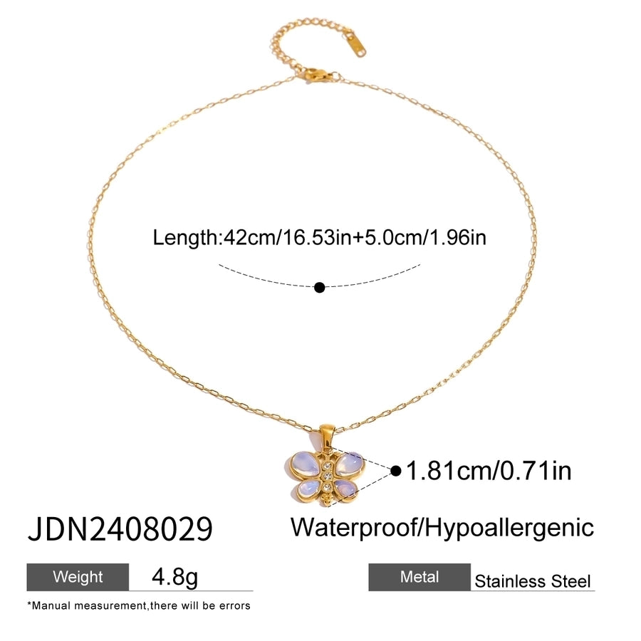 Jewelry Simple Style Classic Style Flower 304 Stainless Steel Jewelry Set