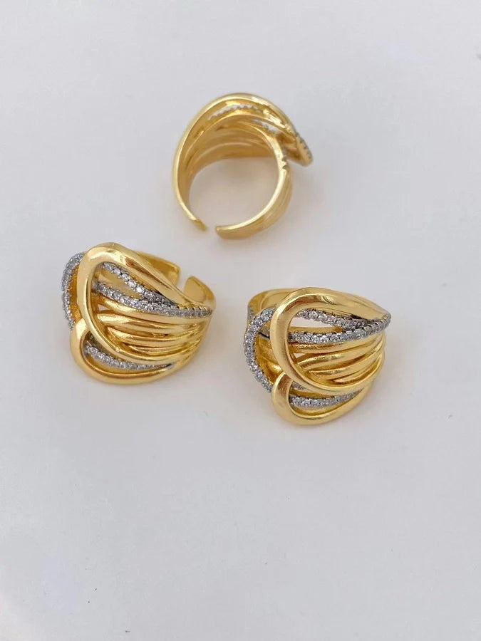 Jewelry Vintage Style Classic Style Geometric Copper Zircon Rings Earrings Necklace