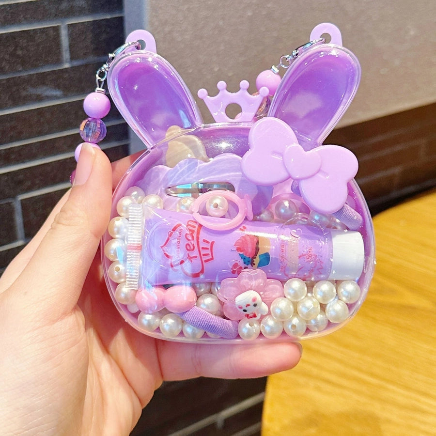 girl's cartoon style rabbit cartoon bow knot plastic hair clip hair tie