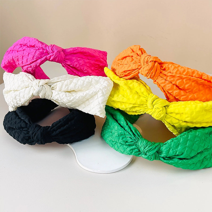 2024 Fashion Bowknot Headband Women's Korean-Style Fabric Face Wash Hair Accessories  Outing Simple Hairband Headdress