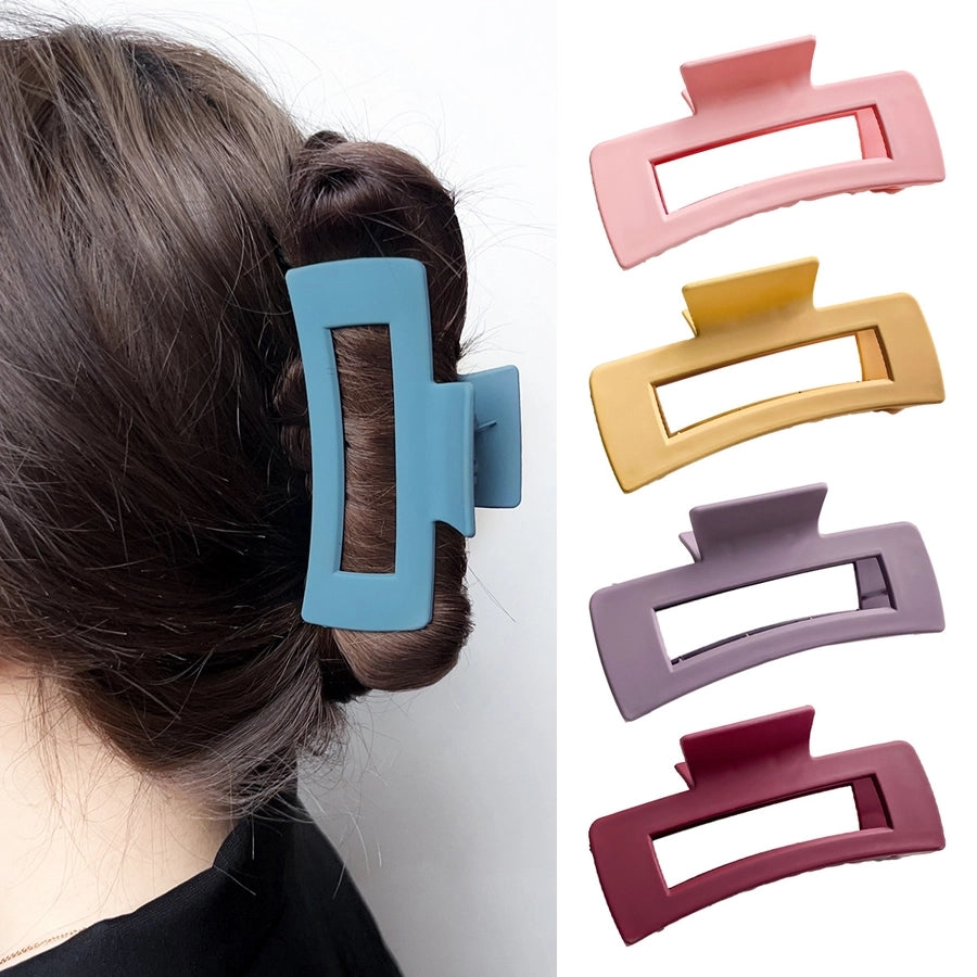 Women's Simple Style Classic Style Solid Color Plastic Hair Claws