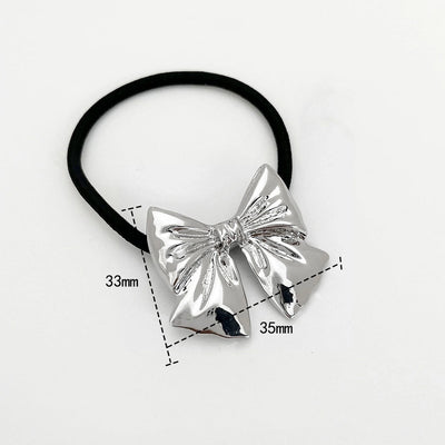 Women's Lady Bow Knot Alloy Plating Hair Tie