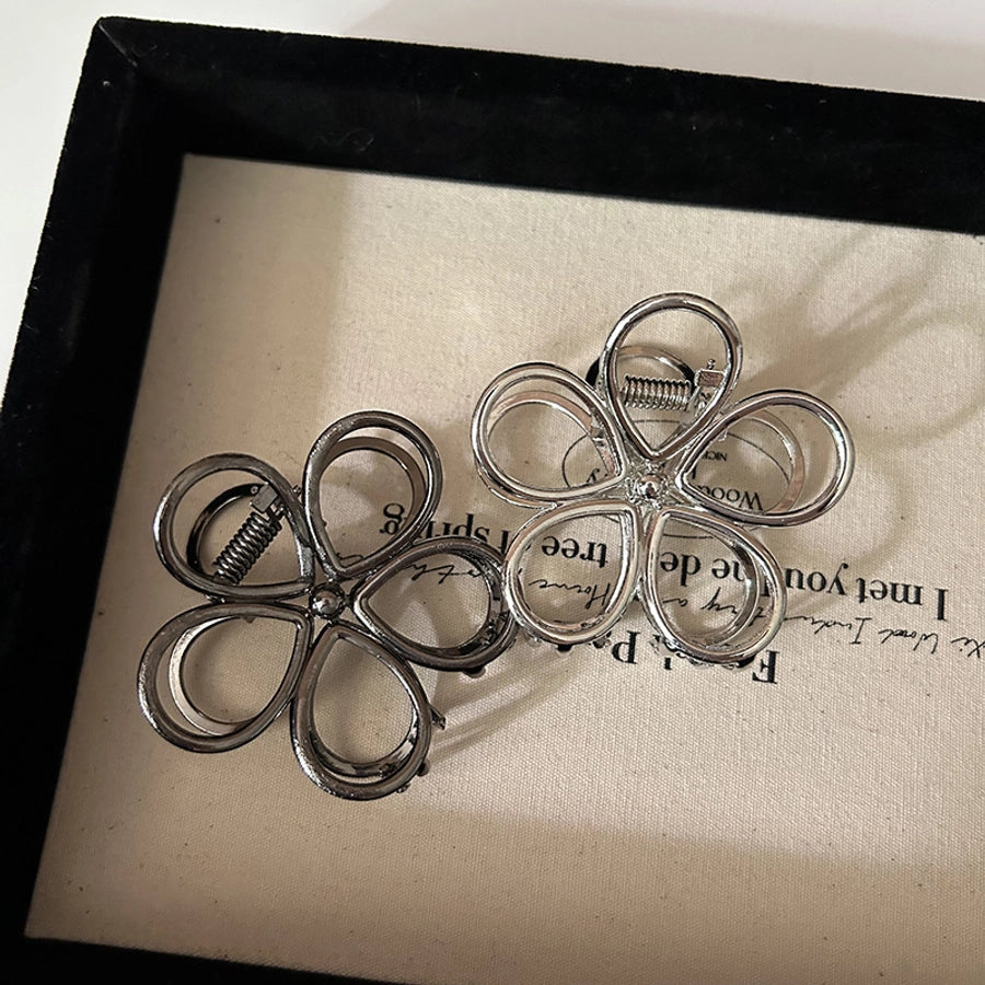 simple style korean style flower metal hair claws