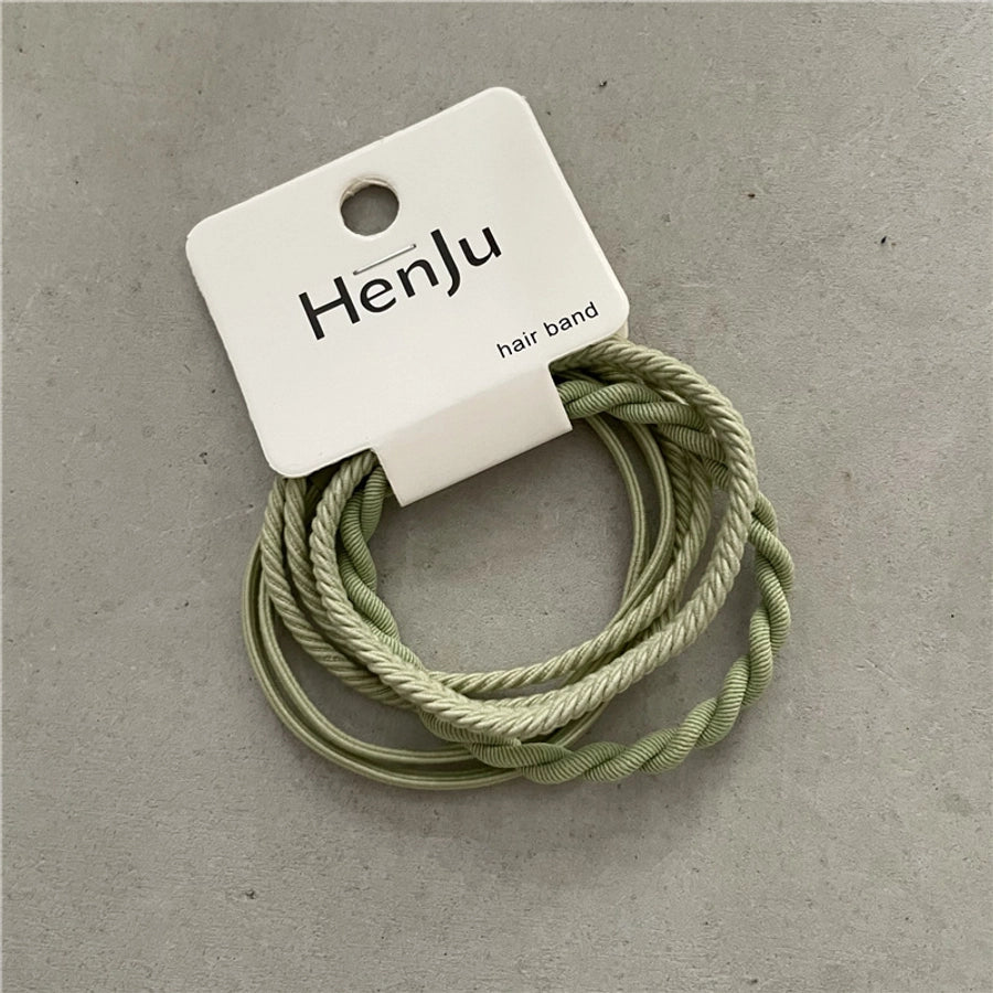 simple style solid color cloth hair tie 1 set