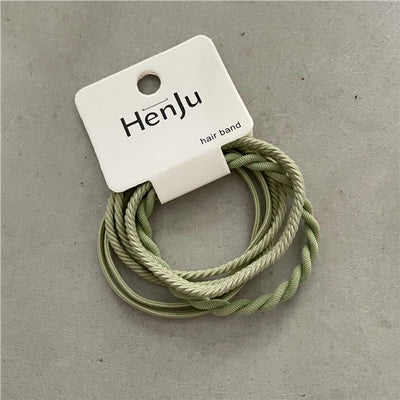 simple style solid color cloth hair tie 1 set
