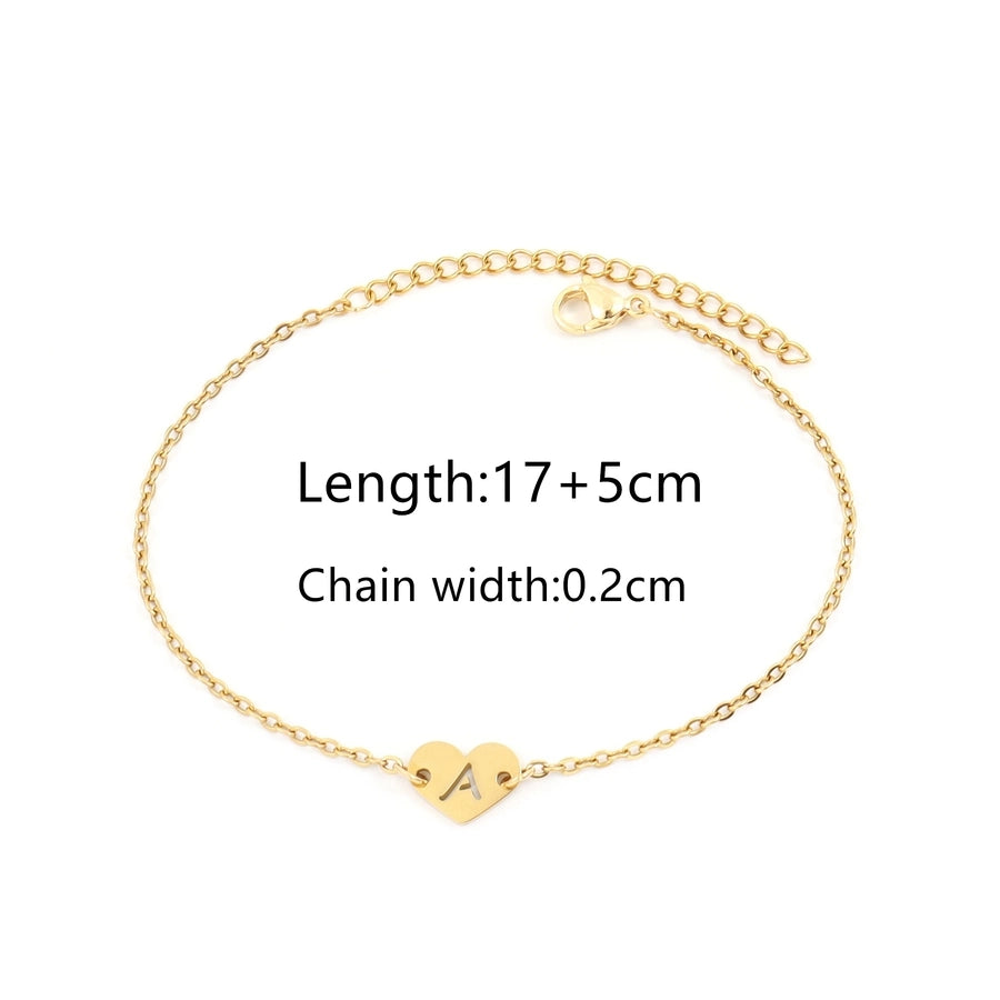 Elegant Simple Style Classic Style Letter 201 Stainless Steel 304 Stainless Steel Bracelets In Bulk