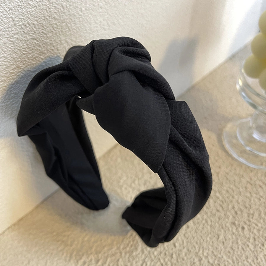 Europe and America  New Hair-Hoop Headband Versatile  Textured Fabric Headdress Hairpin Wide Brim Knotted Hair Hoop