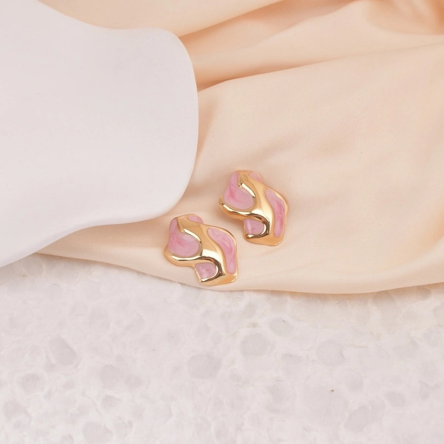 1 Pair Casual Simple Style Classic Style Geometric 304 Stainless Steel Ear Studs