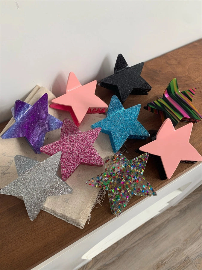 streetwear pentagram acetic acid sheets hair claws