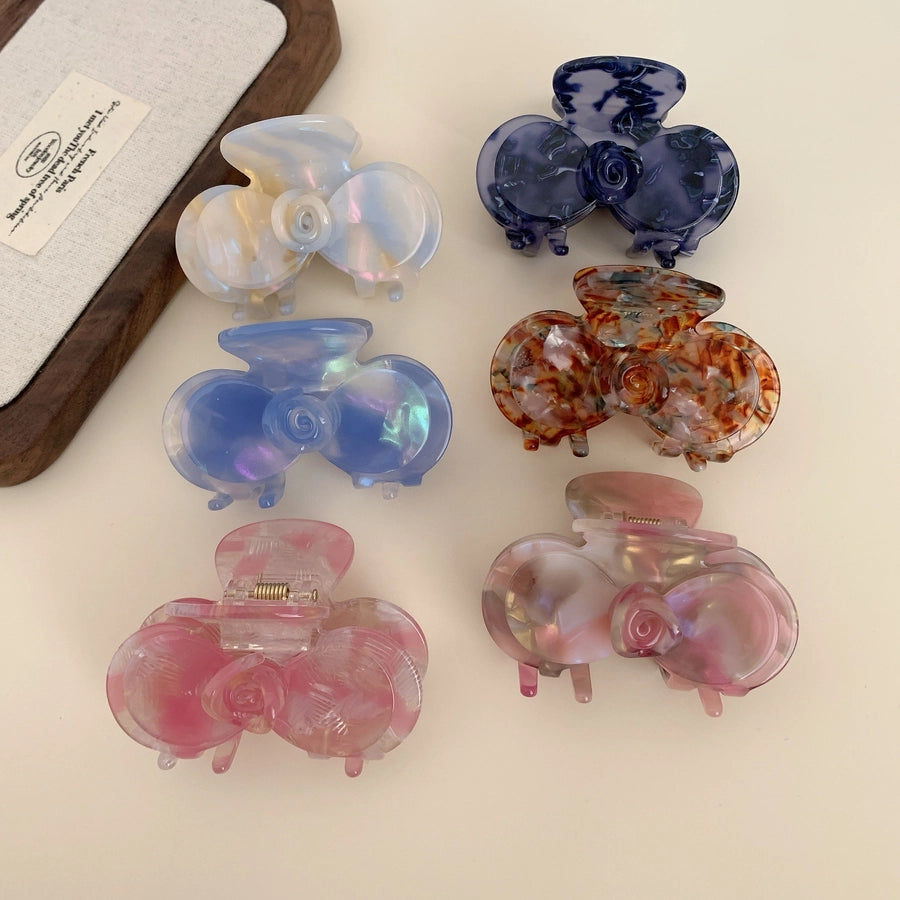 Women's Sweet Simple Style Flower Acetic acid sheets Hair Claws