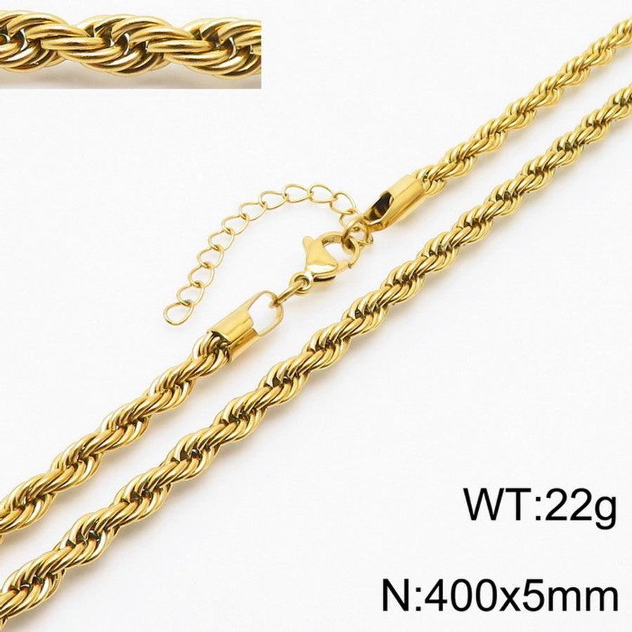 Jewelry Simple Style Geometric 304 Stainless Steel 18K Gold Plated Bracelets Necklace