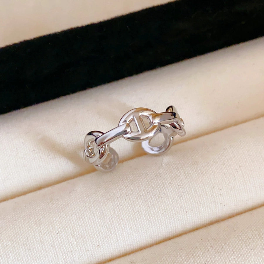 Jewelry French Style IG Style Geometric Titanium Steel Plating Open Rings