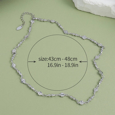 Jewelry Sweet Simple Style Flower 304 Stainless Steel Necklace