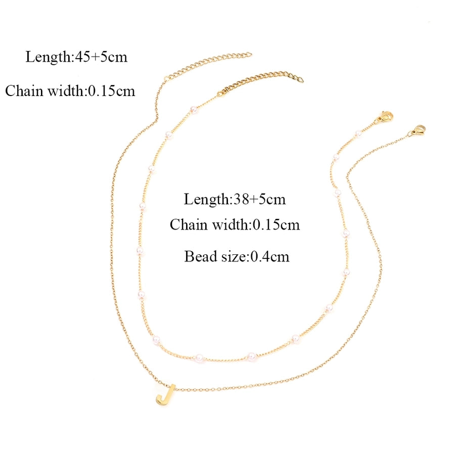 Jewelry Simple Style Classic Style Letter 201 Stainless Steel 304 Stainless Steel Pendant Necklace