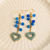 1 Pair Elegant Bohemian Simple Style Heart Shape Tassel Plating 304 Stainless Steel Zircon 14K Gold Plated Drop Earrings