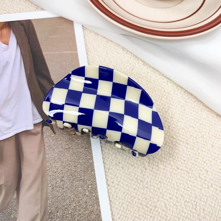 simple style lattice pvc hollow out hair claws