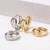 1 Pair Lady Geometric Copper 18K Gold Plated Earrings