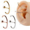 1 Piece Lip Rings Casual Elegant Vacation C Shape Arc 304 Stainless Steel 18K Gold Plated Ear Cartilage Rings & Studs