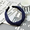 wide-brimmed fabric knit cross knotted headband nhof150088