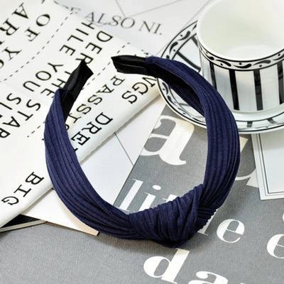 wide-brimmed fabric knit cross knotted headband nhof150088