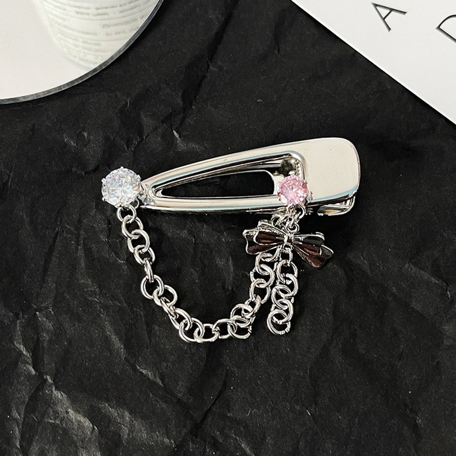Women's IG Style Bow Knot Alloy Zircon Hair Clip