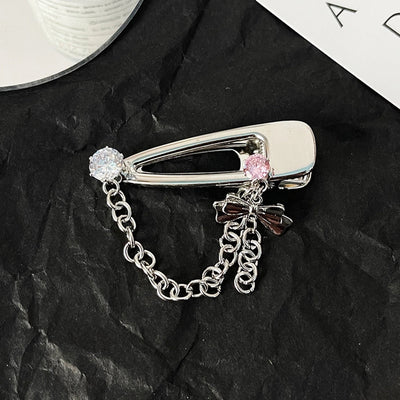 Women's IG Style Bow Knot Alloy Zircon Hair Clip