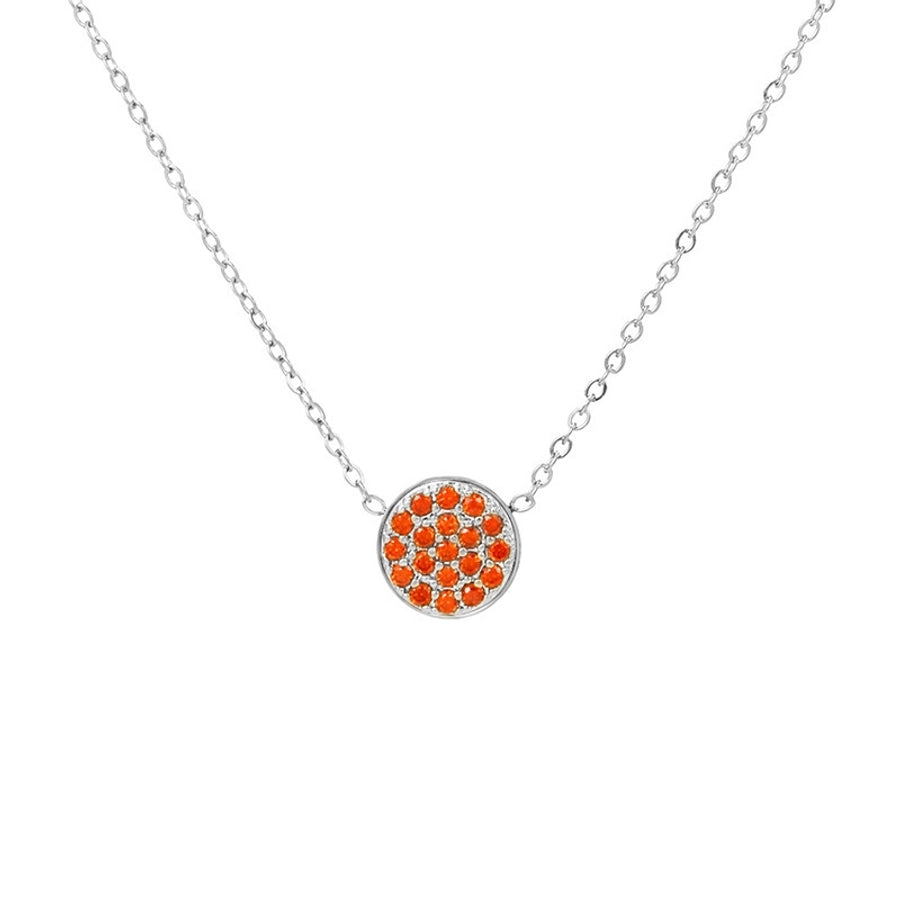 Jewelry IG Style Simple Style Round 304 Stainless Steel Zircon 14K Gold Plated Inlay Necklace