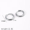 1 Pair Simple Style Commute Geometric Heart Shape Plating Titanium Steel Drop Earrings Earrings Ear Studs