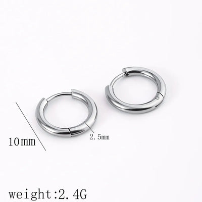 1 Pair Simple Style Commute Geometric Heart Shape Plating Titanium Steel Drop Earrings Earrings Ear Studs