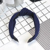 wide-brimmed fabric knit cross knotted headband nhof150088
