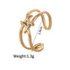 Jewelry Simple Style Classic Style Geometric Titanium Steel Open Rings