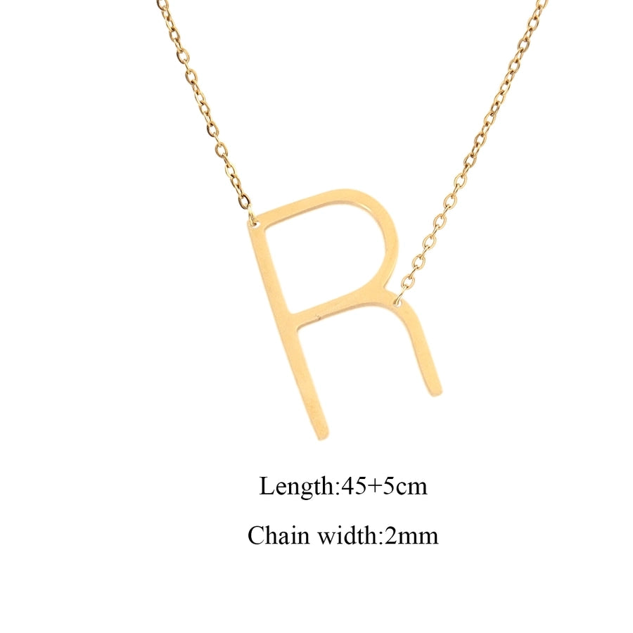 Jewelry Elegant Simple Style Classic Style Letter 201 Stainless Steel 304 Stainless Steel Pendant Necklace
