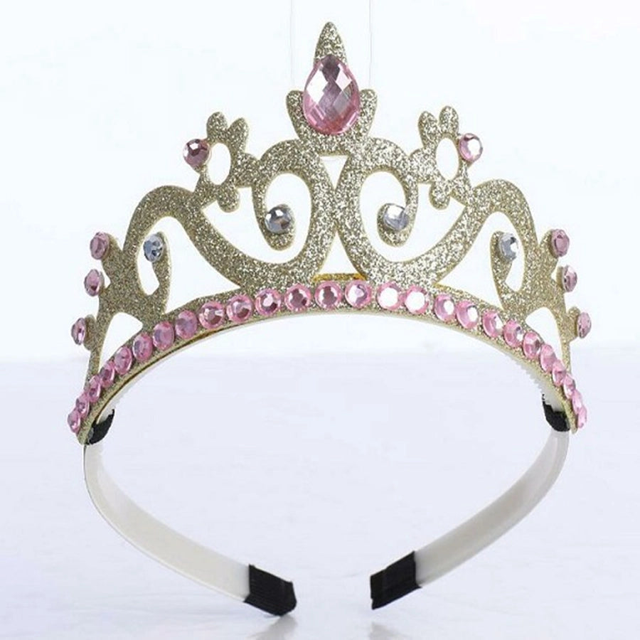 Cut surface drop-shaped gem crown headband fashion personality exquisite role play children's headband photo props