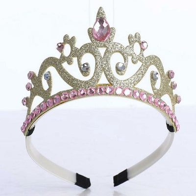 Cut surface drop-shaped gem crown headband fashion personality exquisite role play children's headband photo props