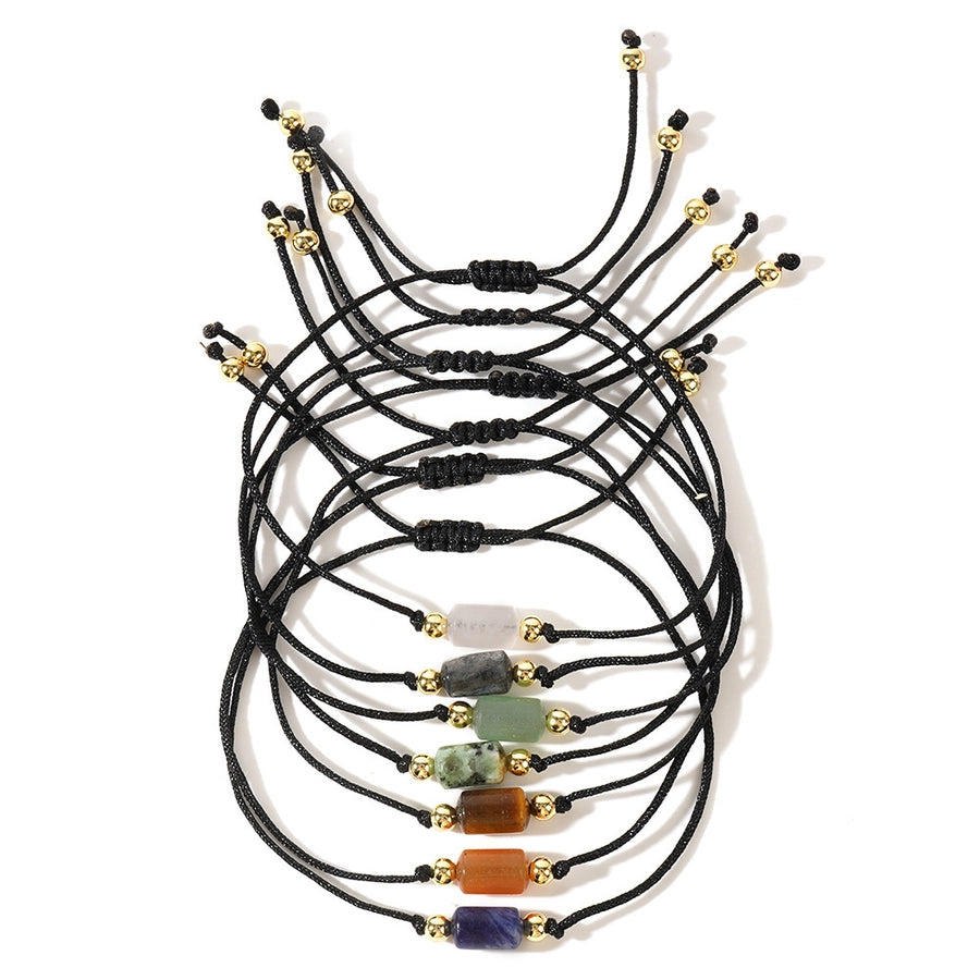 Autumn and Winter New Arrival Hot Sale New Chinese Color Natural Stone Copper Bead Bracelet Advanced Simple Personality Trendy Bracelet All-Matching