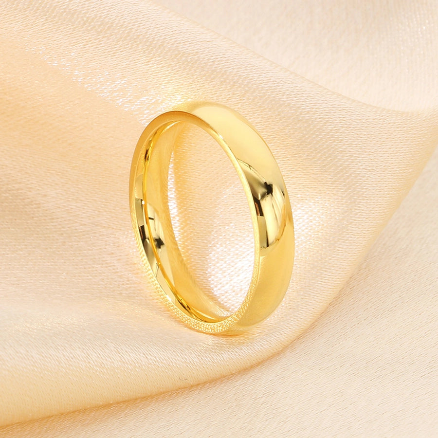Jewelry Simple Style Geometric 304 Stainless Steel 18K Gold Plated Rings