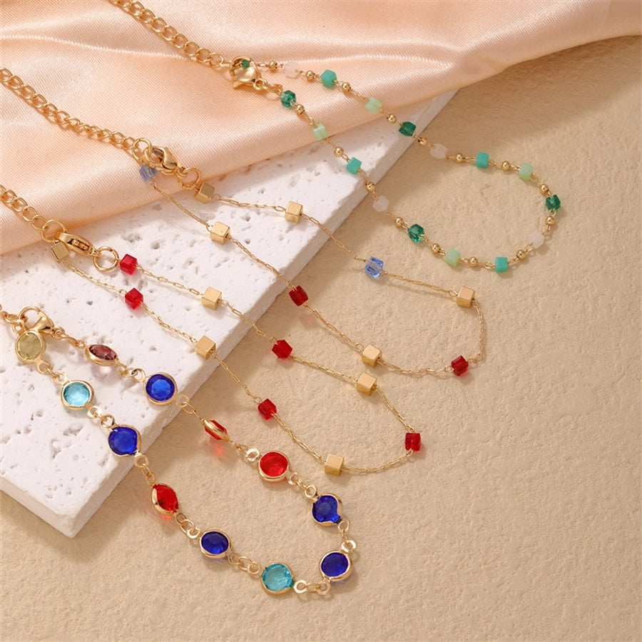 Mori niche multi-color bracelet hair copper inlaid zircon bracelet multi-color optional fashion adjustable pull-out girlfriends