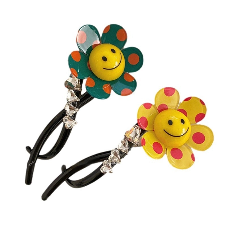 Women's Sweet Flower Arylic Plating Hair Clip