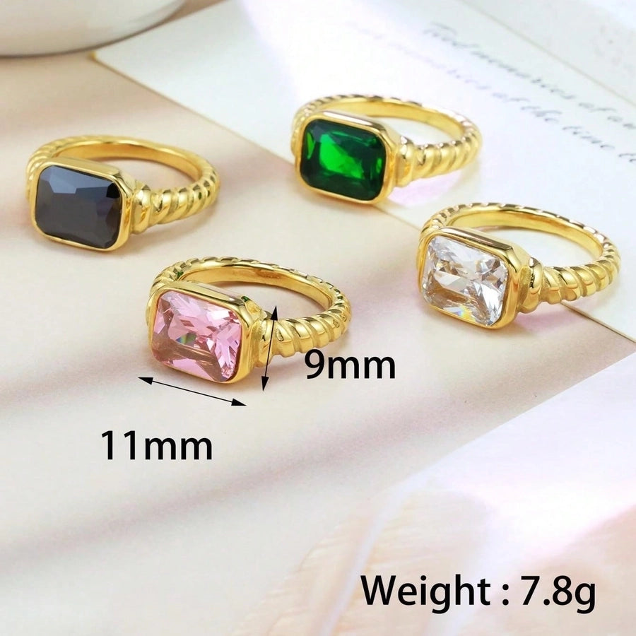 Jewelry Elegant Simple Style Classic Style Geometric Titanium Steel Rings