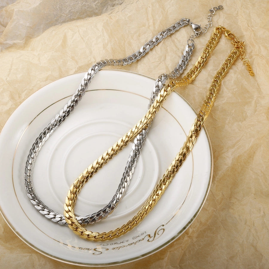 Jewelry Casual Simple Style Geometric 304 Stainless Steel Plating Bracelets Earrings Necklace