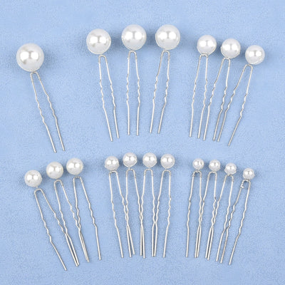 fashion geometric alloy artificial pearls 18 pieces