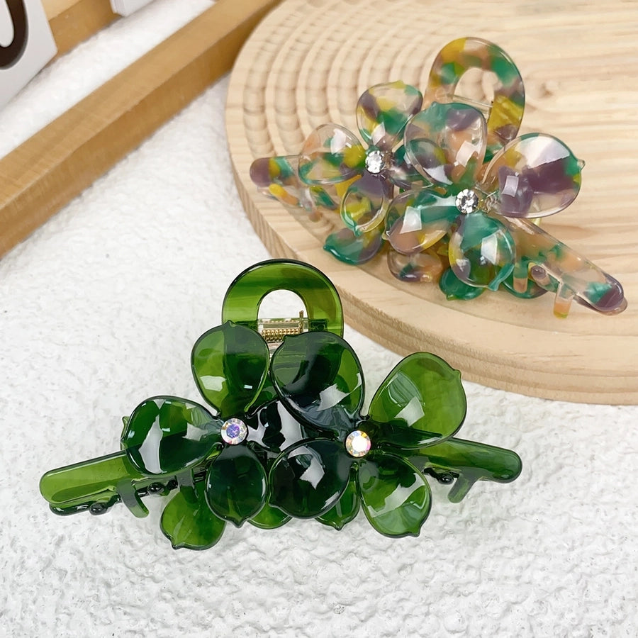 Women's Sweet Color Block Acetic acid sheets Hair Clip