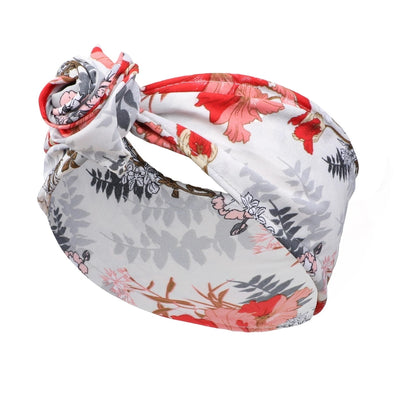 streetwear solid color flower cloth rib-knit hair band 1 piece