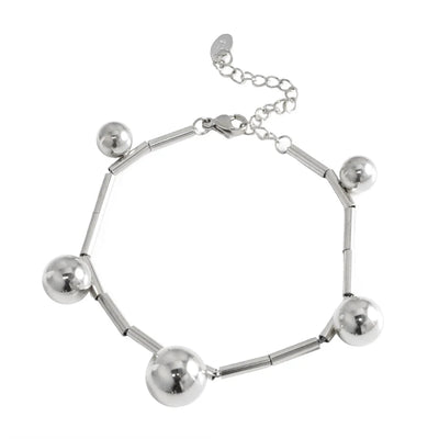 Jewelry Streetwear Geometric 304 Stainless Steel Plating Multi Charms Bracelet Multi Charms Necklace