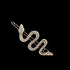 Personalized Snake-Shaped Hairpin Ladies Cold Style Retro Frog Buckle Alloy Rhinestone Clip Bangs Clip