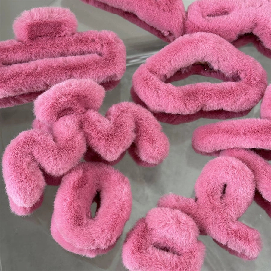 simple style solid color cloth hair claws