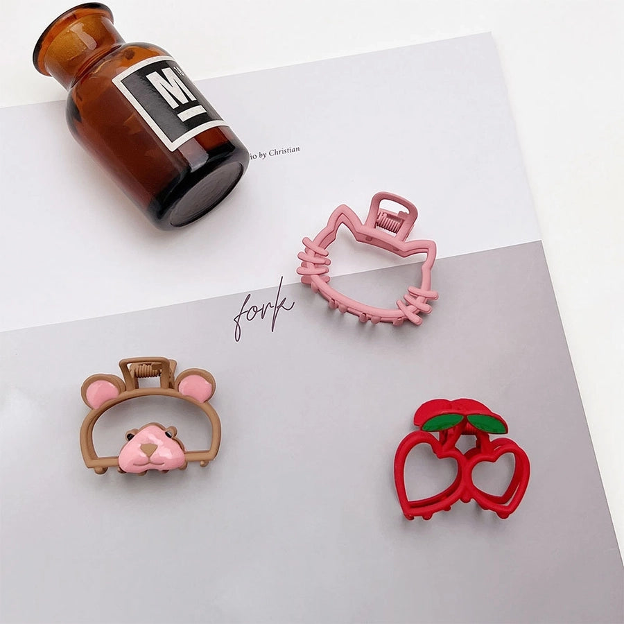 sweet cherry bear cat metal hair claws 1 piece