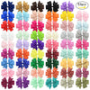 fashion solid color bow knot cloth hair clip 1 piece